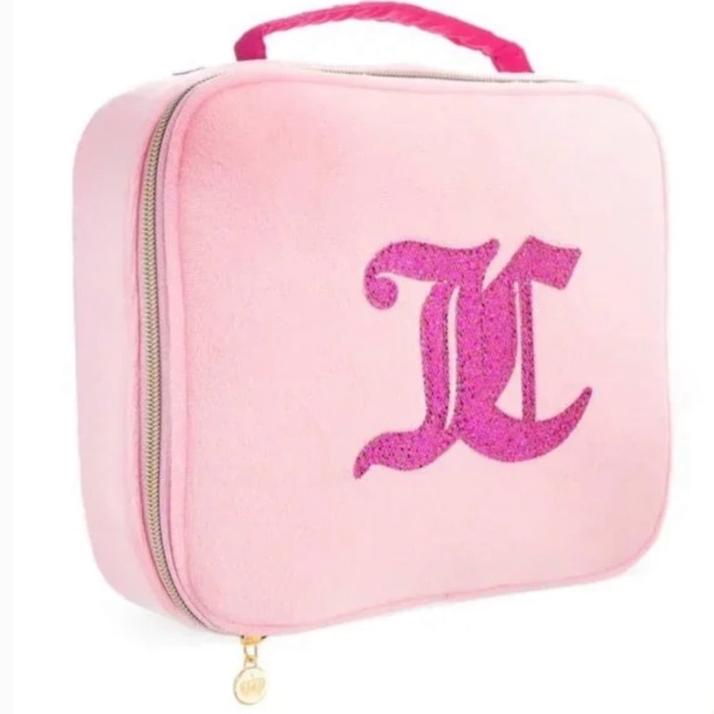 Juicy Couture Pink Terry & Glitter Train Case